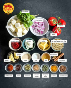 paneer butter masala ingredients