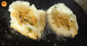 Aloo Tikki deep frying